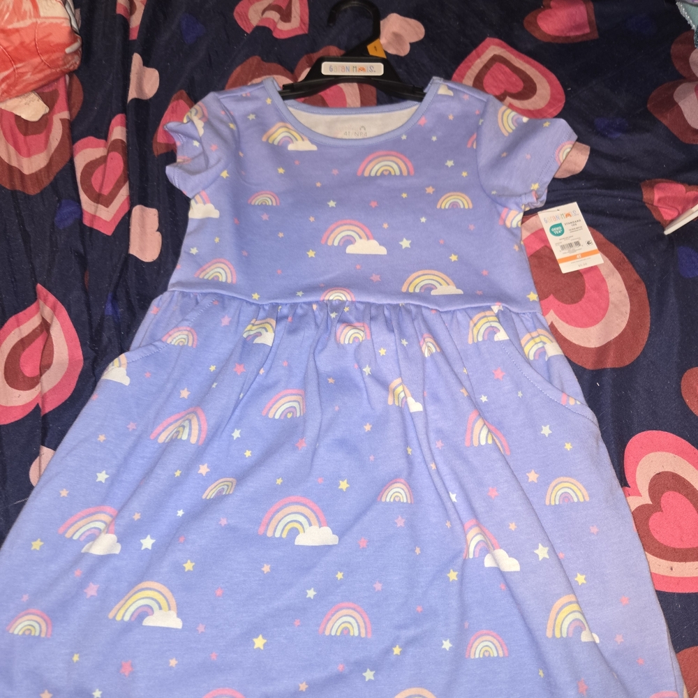 Garanimals Blue Dress with Rainbow Accents